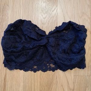 Navy lace bandeau